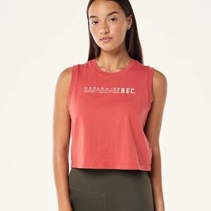 4. P.E NATIOn Mainstream Tank Washed Red $45 NWT Small